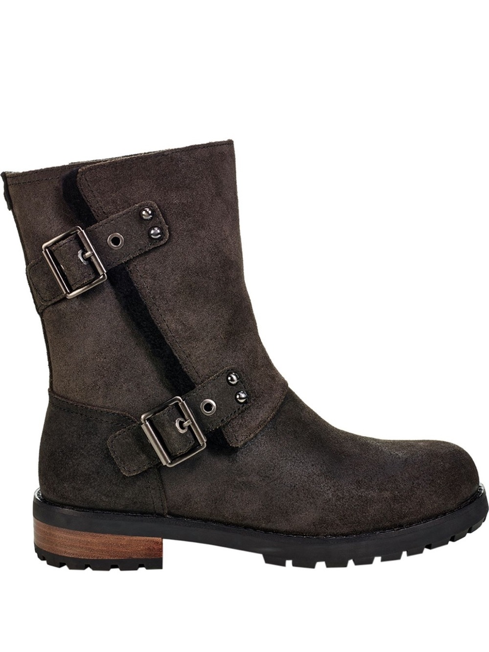 UGG Niels Black Suede Ankle Boots with Inner Label